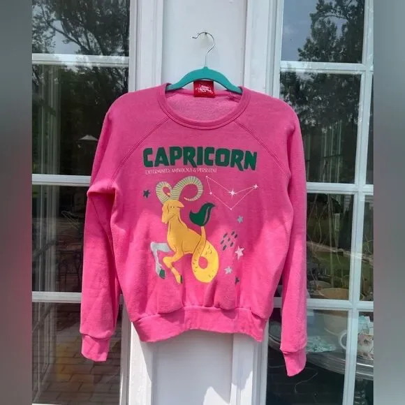 Anthropologie Midnight Rider Carolita Zodiac Capricorn Sweatshirt NWT - Picture 3 of 7